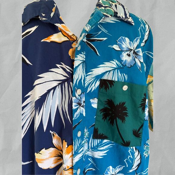 American Eagle Men's Shirt Tropical Floral Button Down Short Sleeve Size LG - Picture 6 of 8